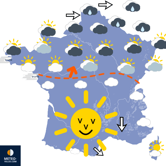 Carte de température France