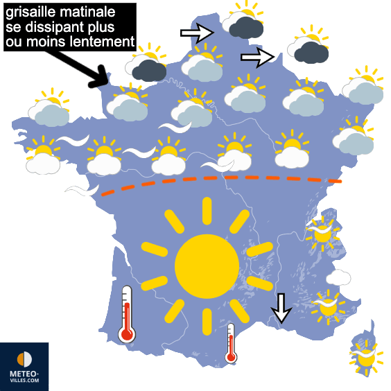 Carte de température France