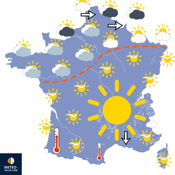 Carte de température France