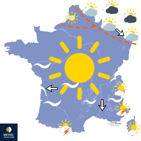Carte de température France