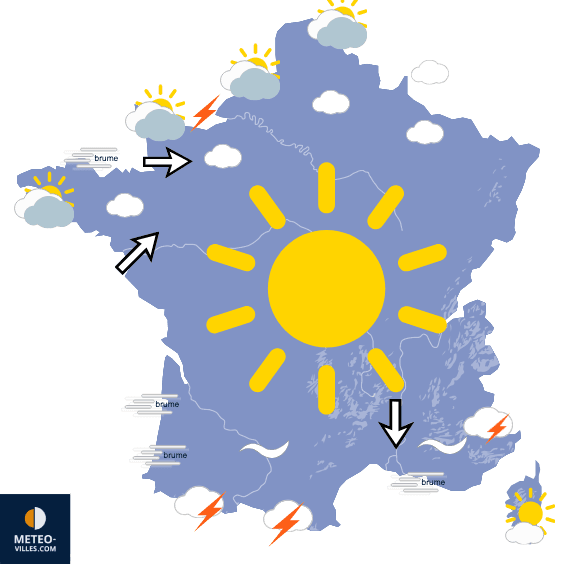 Carte de température France