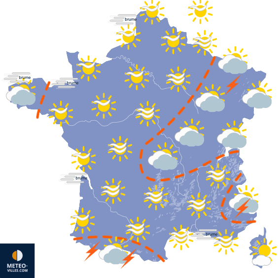 Carte de température France