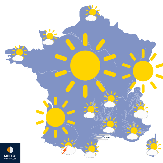 Carte de température France