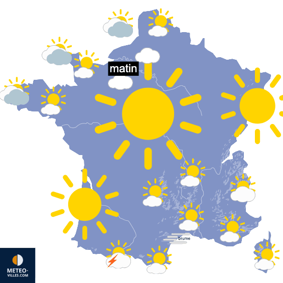 Carte de température France