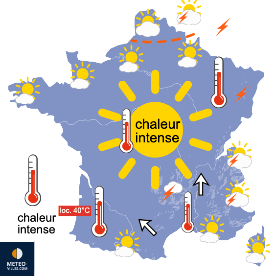 Carte de température France