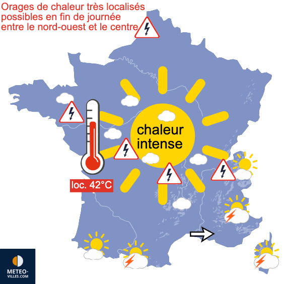 Carte de température France
