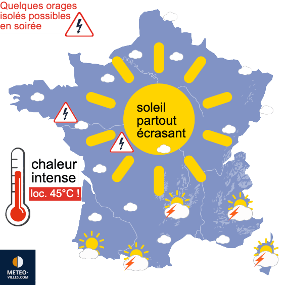 Carte de température France
