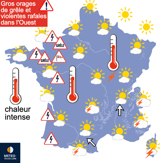 Carte de température France