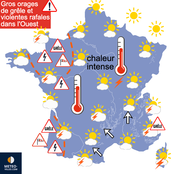 Carte de température France