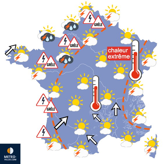 Carte de température France