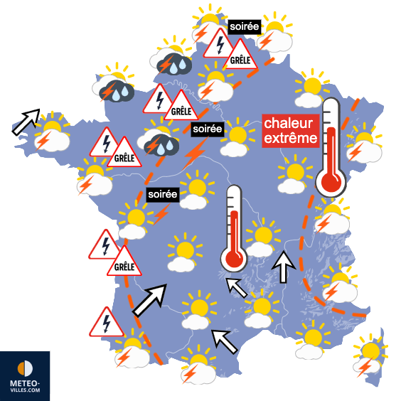 Carte de température France