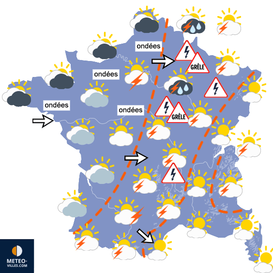 Carte de température France