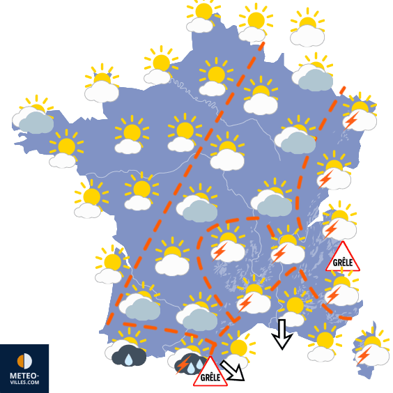 Carte de température France