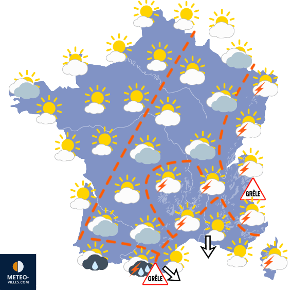 Carte de température France