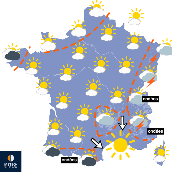 Carte de température France