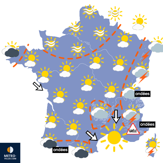 Carte de température France
