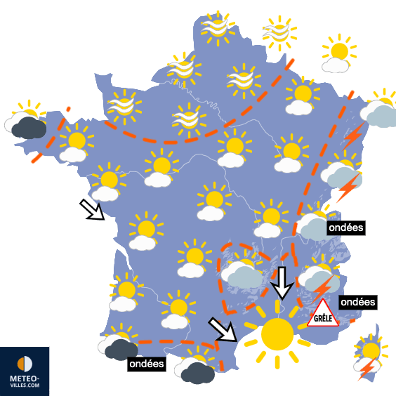 Carte de température France