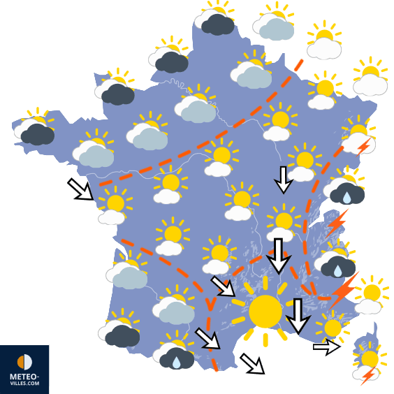 Carte de température France