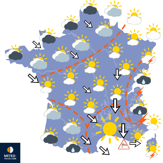 Carte de température France