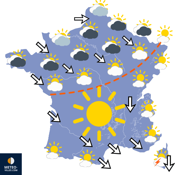 Carte de température France