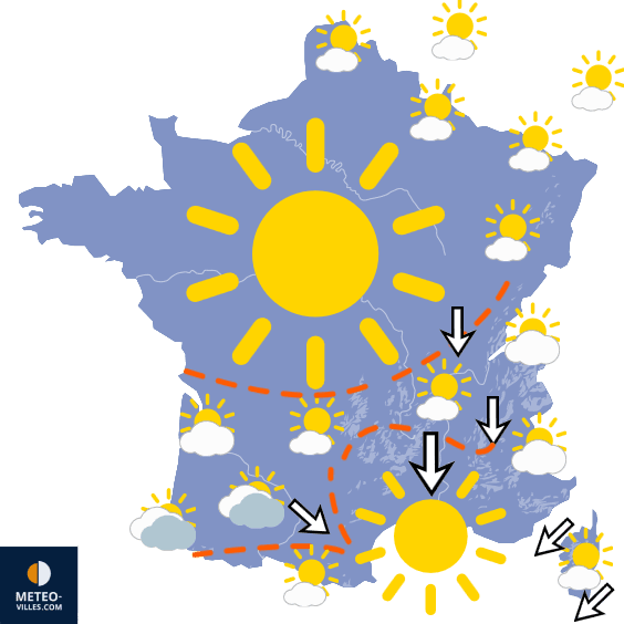 Carte de température France