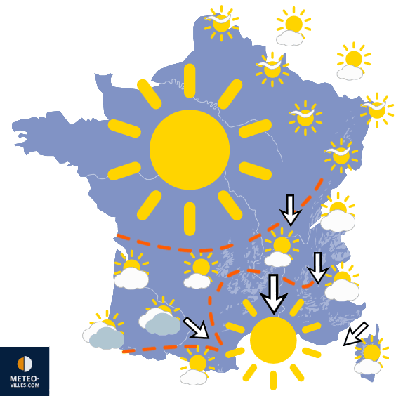 Carte de température France
