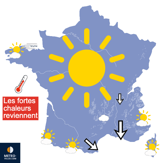 Carte de température France