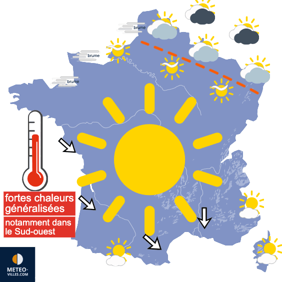 Carte de température France