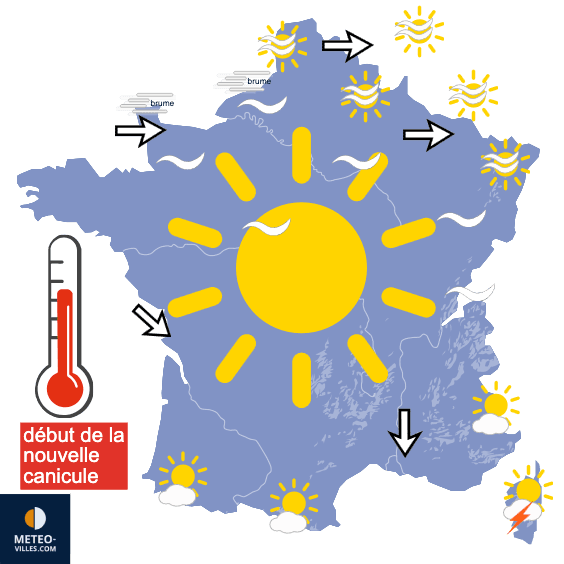 Carte de température France