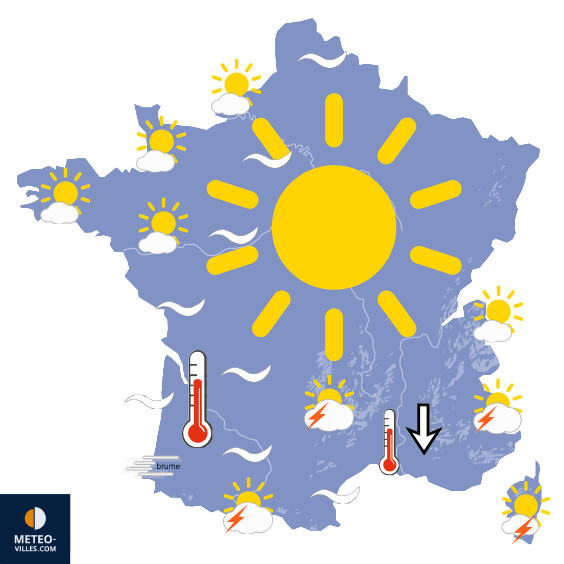 Carte de température France