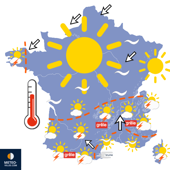Carte de température France