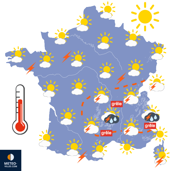 Carte de température France