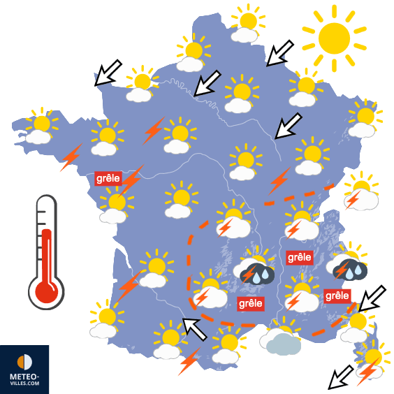 Carte de température France