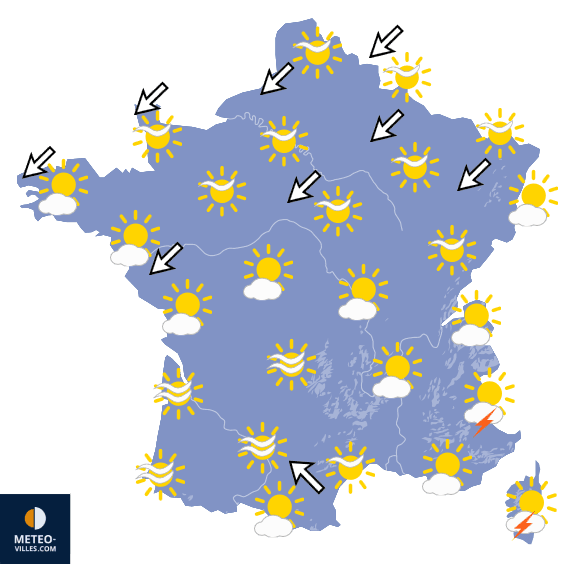 Carte de température France