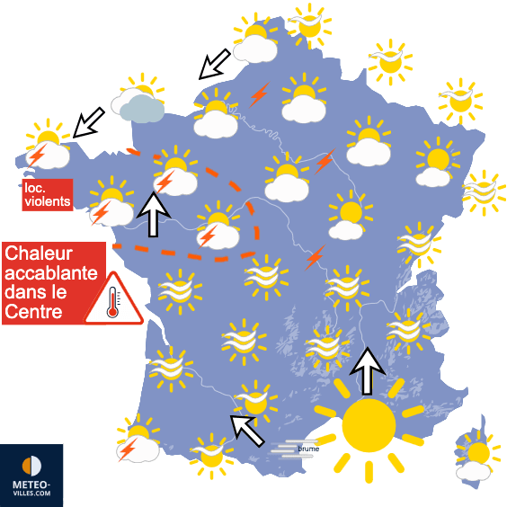 Carte de température France