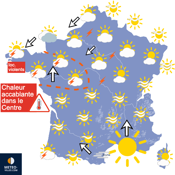 Carte de température France