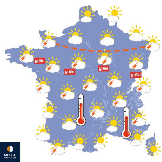Carte de température France