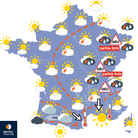 Carte de température France