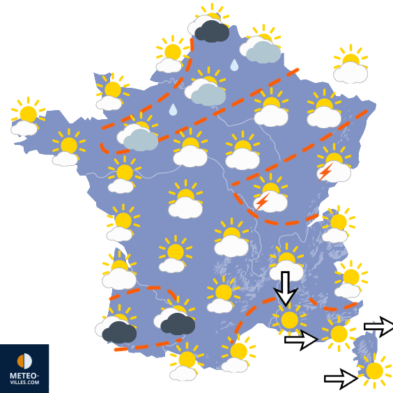 Carte de température France
