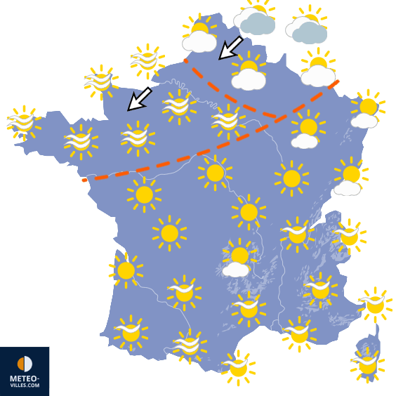 Carte de température France