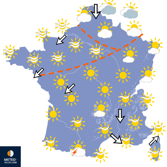 Carte de température France
