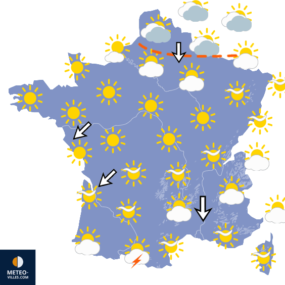 Carte de température France