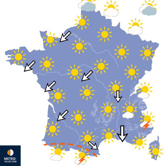 Carte de température France