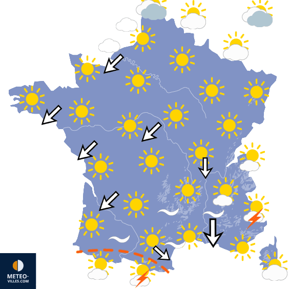 Carte de température France