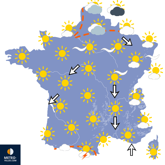 Carte de température France