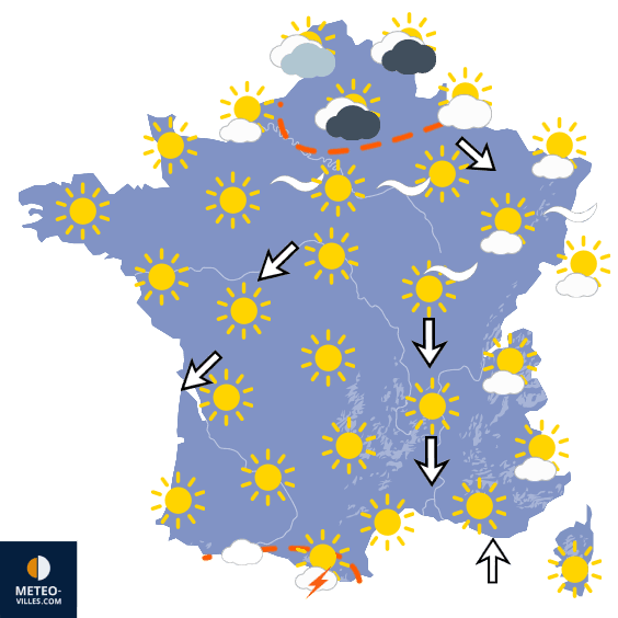 Carte de température France