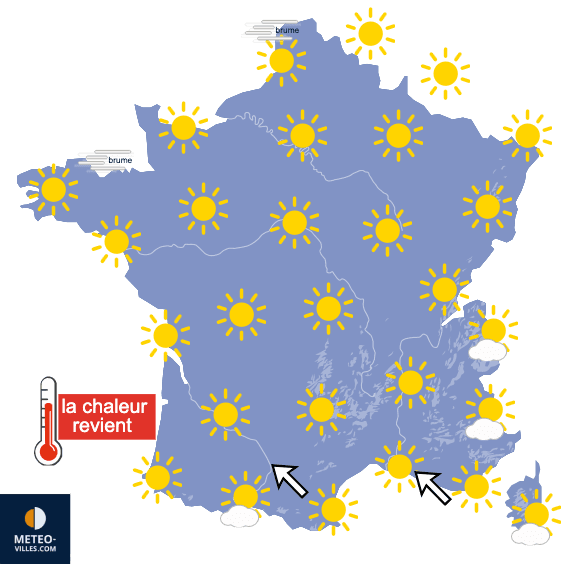 Carte de température France