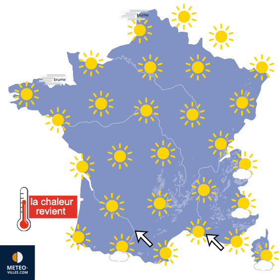 Carte de température France
