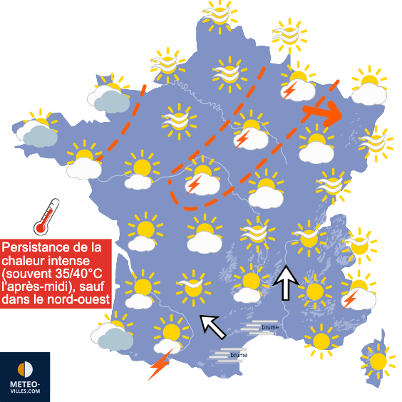 Carte de température France