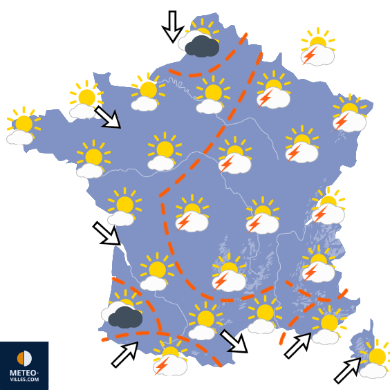 Carte de température France